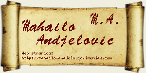 Mahailo Anđelović vizit kartica